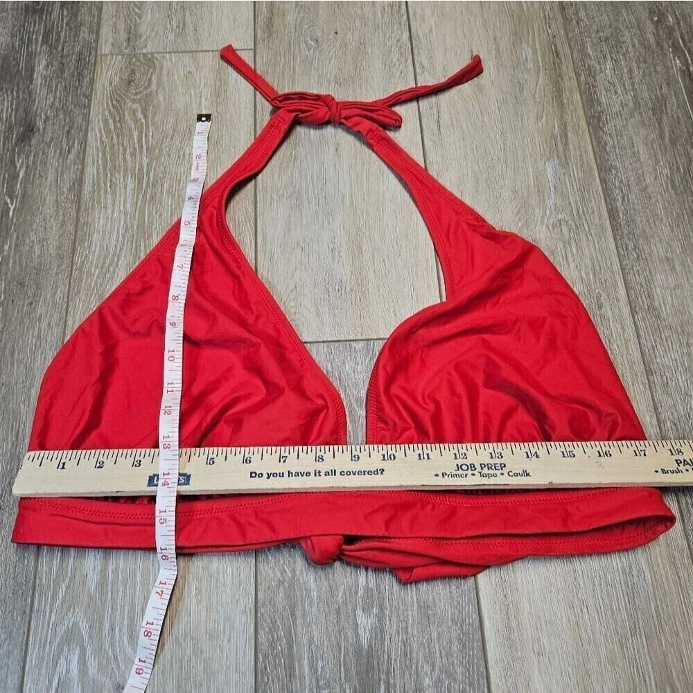 J. Crew Red Halter Tie Back Bikini Top Women's 3X Plus Swim Separates Beach
